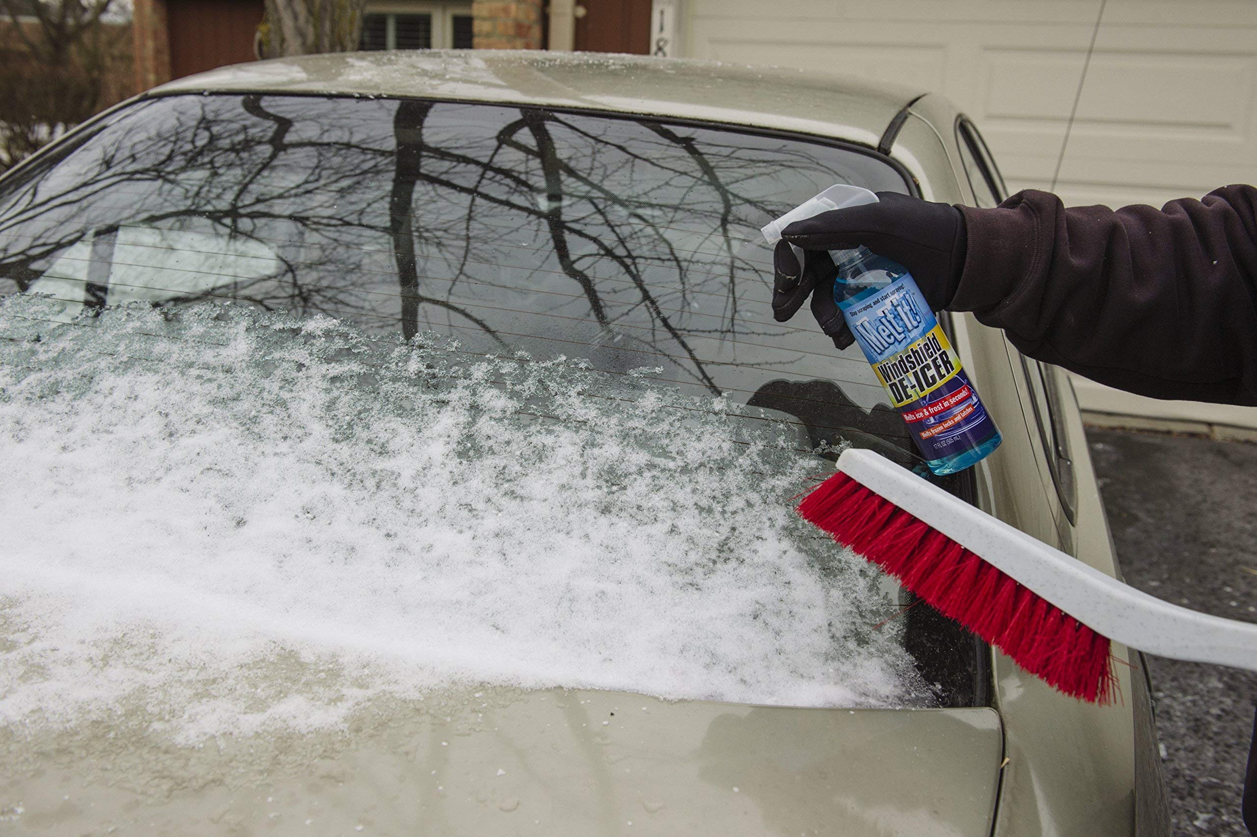 Melt It! E·Z·R Windshield De-Icer. Instantly Melts Ice & Winter Frost For Car Windshields, Windows, Mirrors, Key Locks, & Latches, Snow Melting Defrost Liquid For Car Window Cleaner, 17 Fl Oz Spray